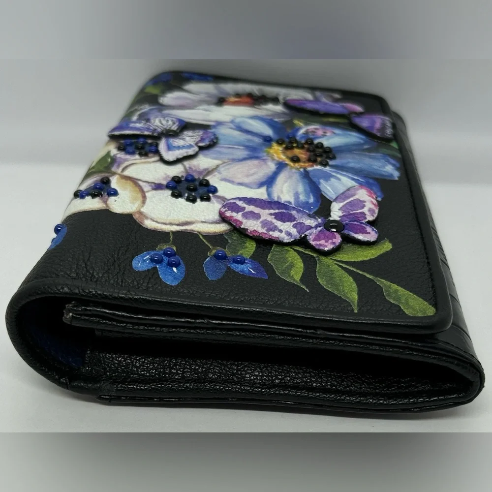 Brighton Noir Jardin Rockmore Convertible Wallet Clutch Crossbody Handbag, EUC. - Picture 4 of 6